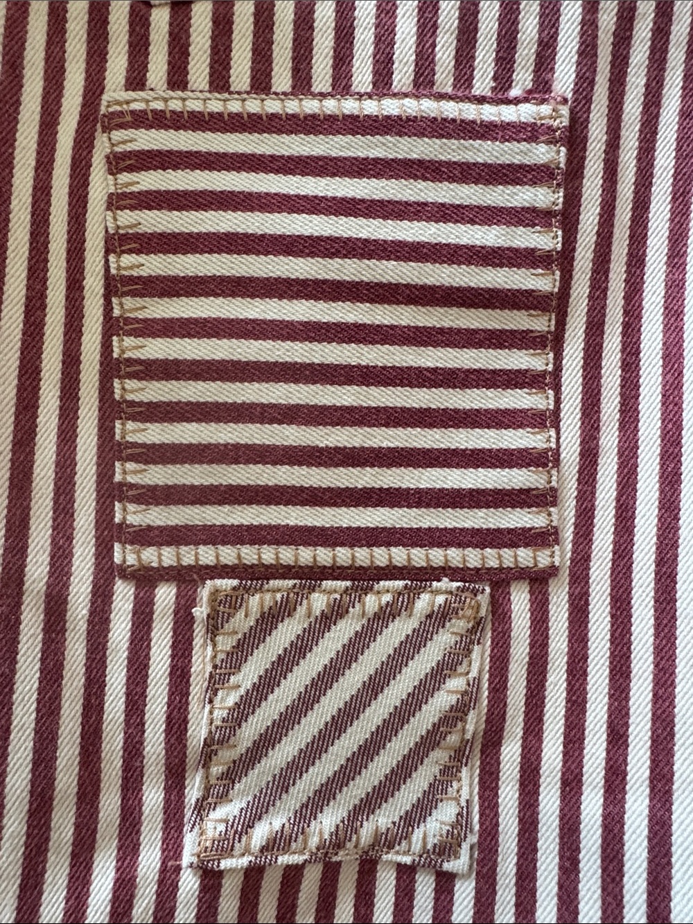 We The Free Moxie Barrel Jeans Red Berry Stripes - Picture 7 of 10